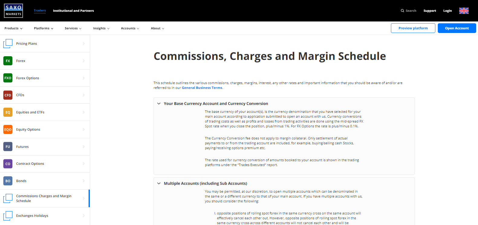 Saxo Bank Commission Structure Saxo Bank Commission Structure